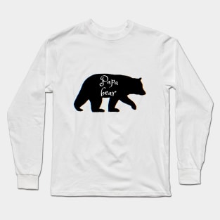 Papa bear glitch tee Long Sleeve T-Shirt